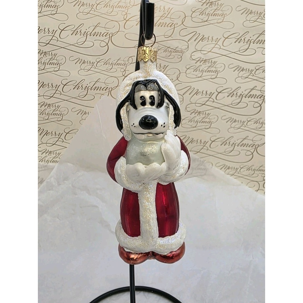 Christopher Radko Disney Goofy Snowball Santa 2000 00-DIS-36 5.5" Glass Ornament